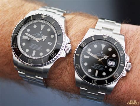 rolex submariner and sea dweller|rolex submariner deepsea dweller.